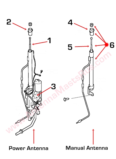 Hyundai Sonata 96253-38001 Power Antenna Mast 1998-2005 1994 cadillac deville radio wiring diagram 